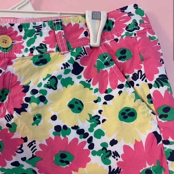 Lilly Pulitzer Doodle Bug Daisy Floral Pink Ladybug Shorts Women’s Size 8 - Picture 5 of 10